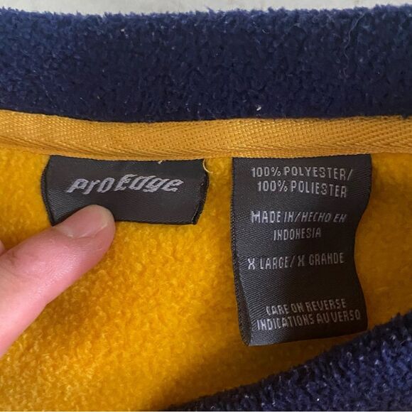 Vintage Y2k University Michigan Wolverines Fleece Sweatshirt XL Pro Edge Sport - Picture 4 of 4